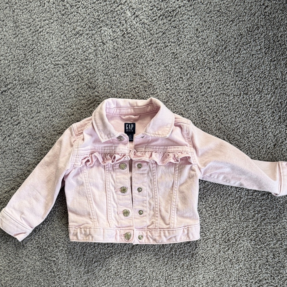 GAP Kids Light Pink Denim Jacket - Size 2